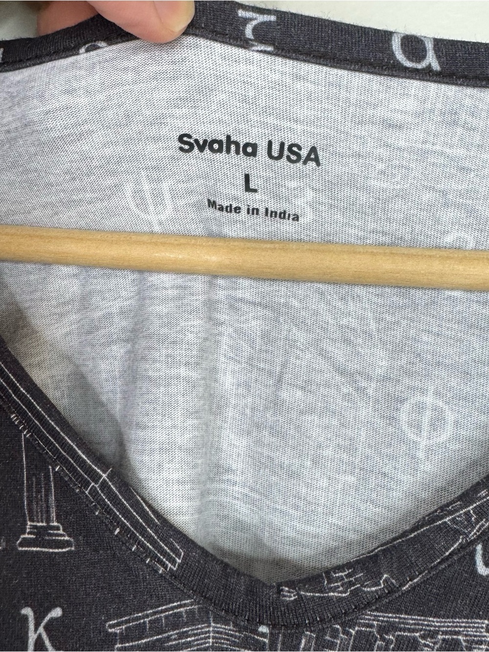 Svaha Usa Greek Temple Organic Cotton Long Sleeve Dress Large View 6